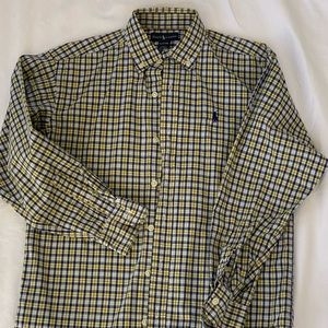 Yellow and blue Plaid Ralph Lauren button down